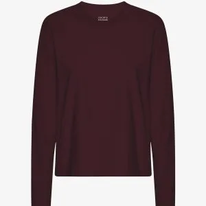 T-shirt manica lunga Essential Donna — Oxblood Red