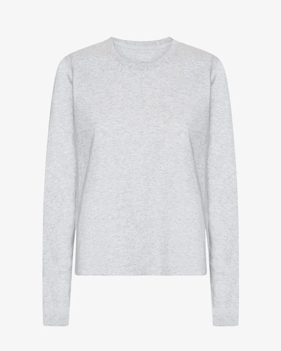 T-shirt manica lunga Essential Donna — Snow Melange