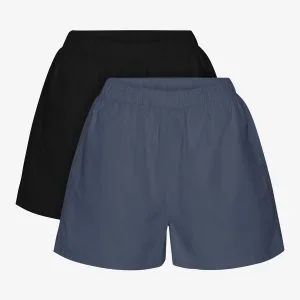 Shorts Essential Donna — Deep Black & Petrol Blue (2-Pack)