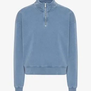 Felpa con cappuccio Zip Donna — Faded Indigo