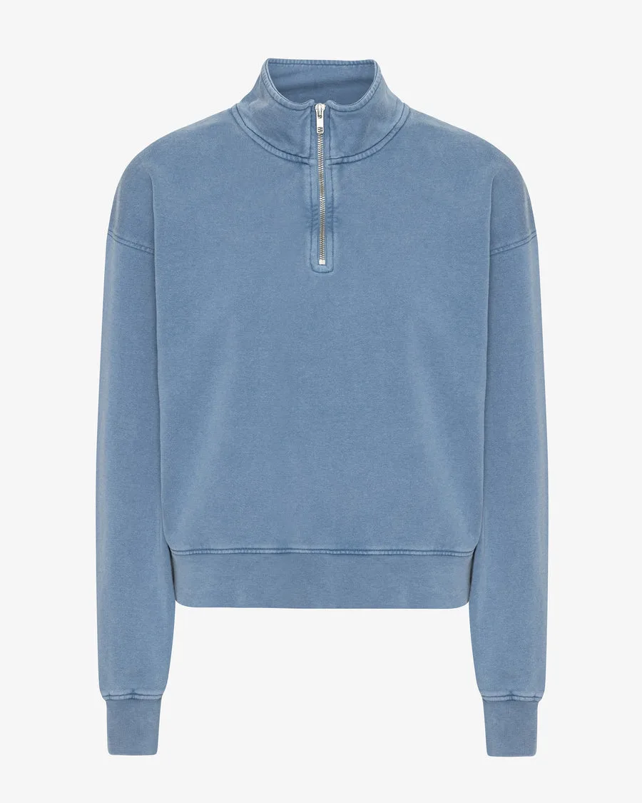 Felpa con cappuccio Zip Donna — Faded Indigo