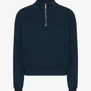 Felpa con cappuccio Zip Donna — Blu navy