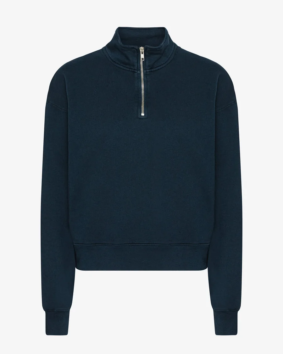 Felpa con cappuccio Zip Donna — Blu navy