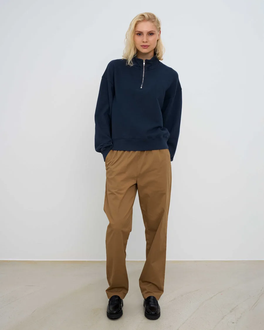 Felpa con cappuccio Zip Donna — Blu navy