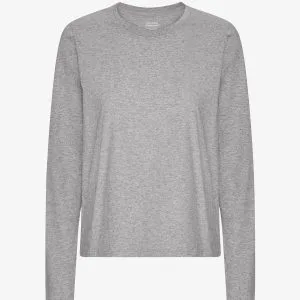 T-shirt manica lunga Essential Donna — Grigio mélange