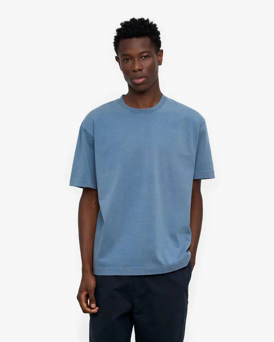 T-shirt Boxy Uomo — Faded Indigo