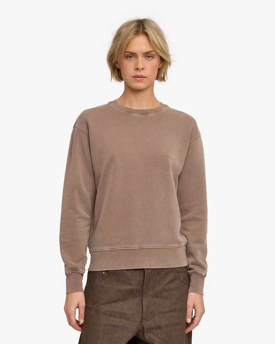 Felpa girocollo Essential Donna — Faded Khaki