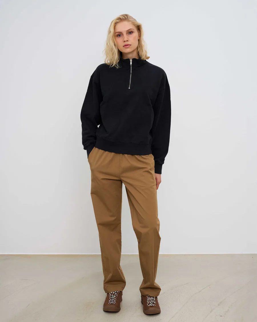 Felpa con cappuccio Zip Donna — Nero