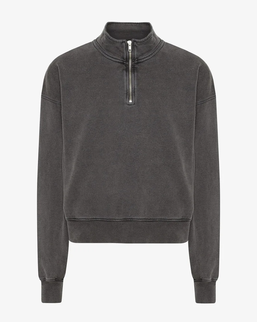 Felpa con cappuccio Zip Donna — Faded Black