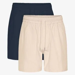 Shorts Essential Uomo — Navy Blue & Ivory White (2-Pack)