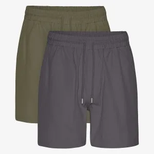 Shorts Essential Uomo — Lava Grey & Dusty Olive (2-Pack)