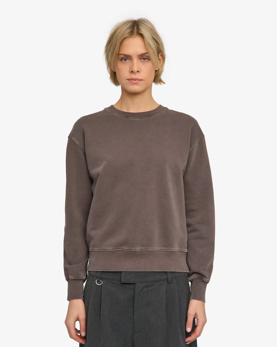 Felpa girocollo Essential Donna — Faded Mud
