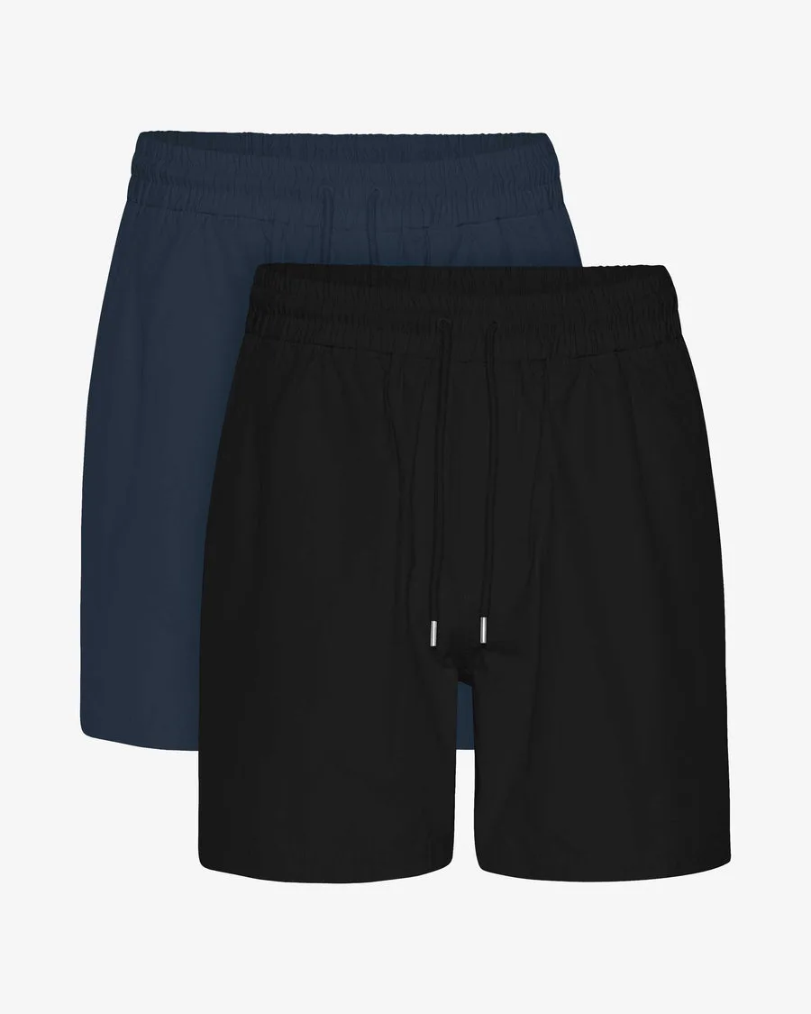 Shorts Essential Uomo — Deep Black & Navy Blue (2-Pack)