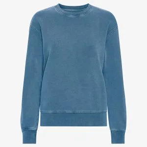 Felpa girocollo Essential Donna — Faded Indigo