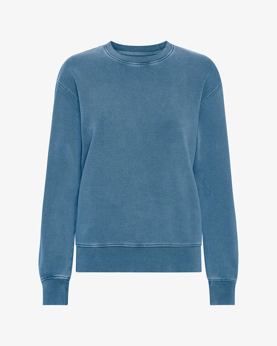 Felpa girocollo Essential Donna — Faded Indigo