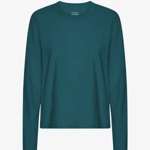 T-shirt manica lunga Essential Donna — Ocean Green