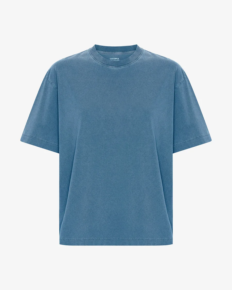 T-shirt Oversize Donna — Faded Indigo