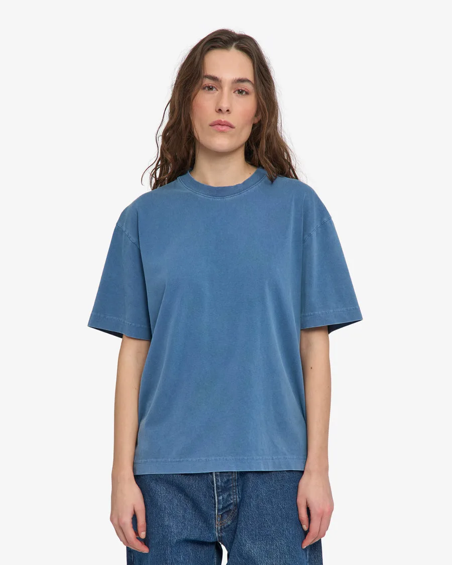 T-shirt Oversize Donna — Faded Indigo