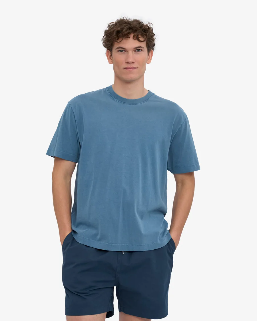 T-shirt Oversize Uomo — Faded Indigo